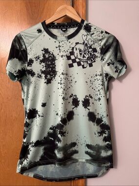 Womens Lilium SS Jersey Gatto Watercolor Black Mint NWOT Small Troy Lee MTB